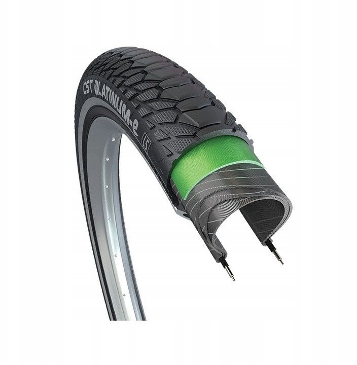 Opona CST 28"x2,15 CTC-17 TR-CS667 Platinium E-Bike EPS LDP3 2L 60 TPI Premium czarna reflex Uniwersalny