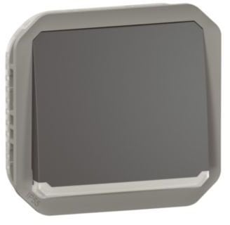 NOWE PLEXO 55 Przycisk jednobiegunowy z podświetleniem mechanizm 10A - 250V AC antracyt 069813L