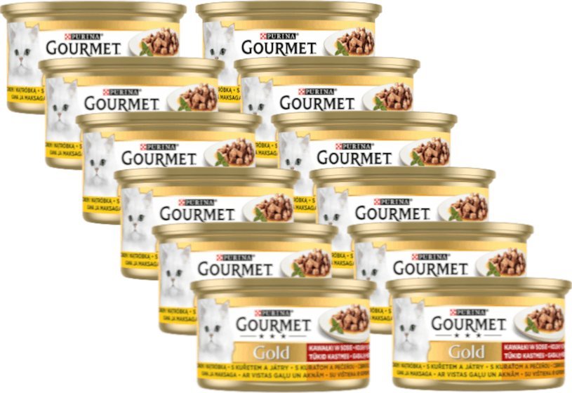 Purina Purina Gourmet Gold kurczak/ wątróbka w sosie 12x85g