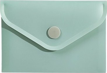 Biurfol Teczka kopertowa koperta na zatrzask A7 PP zielona soft touch BIURFOL
