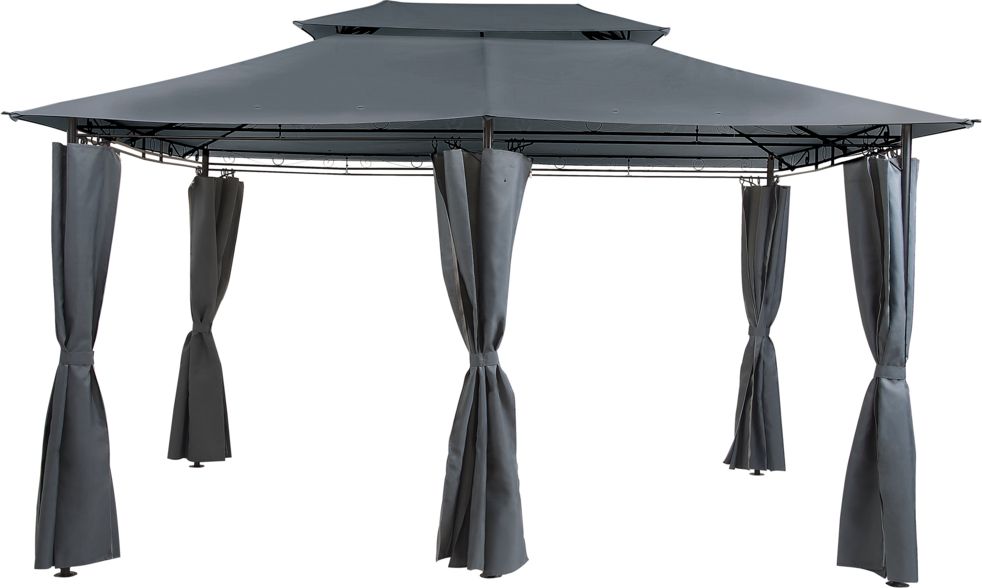 Beliani Pawilon ogrodowy 300 x 400 cm ciemnoszary COLOS
