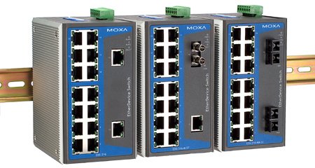 Moxa EtherDevice Switch EDS-316, Multi Mode, ST Connector (-40 - 75C) Nie zarządzany