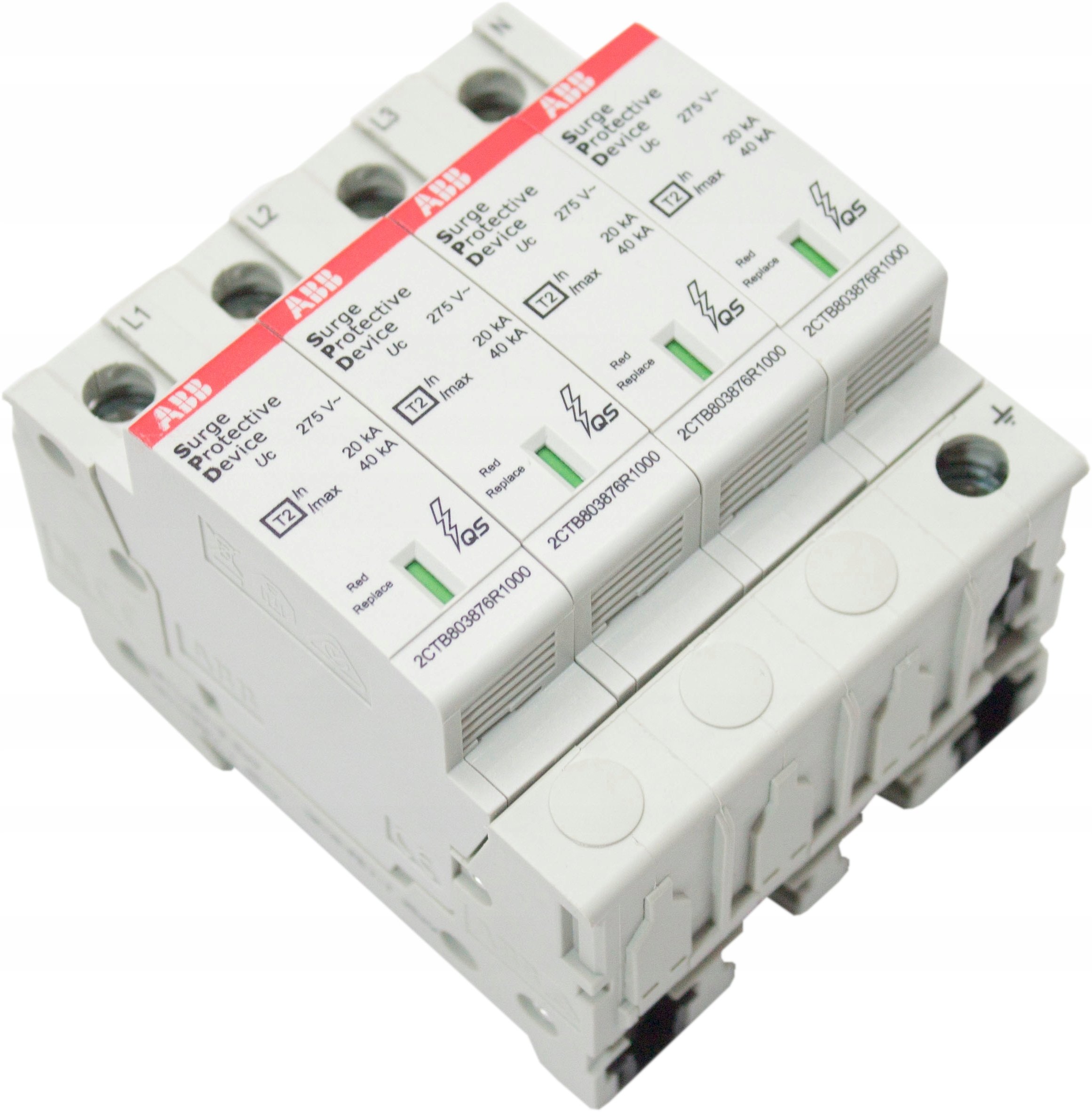 Ogranicznik przepięć Typ T2 4P 40kA 12,5kV 275V OVR T2 4L 40-275 P QS 2CTB803873R5600