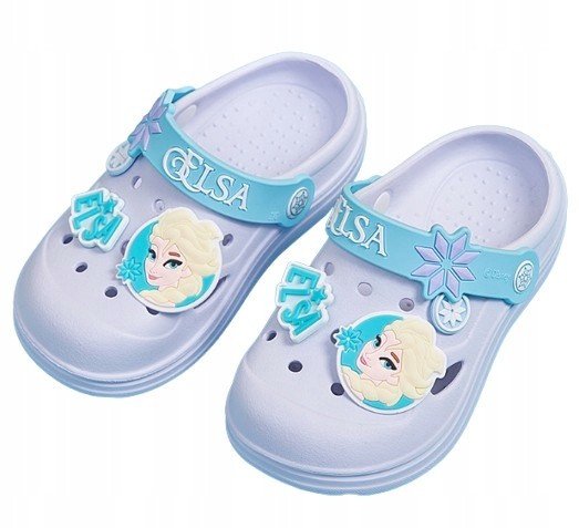 Klapki Kapcie Dziecięce Buty Sandałki Kroksy Disney Kraina Lodu Elsa 29-30