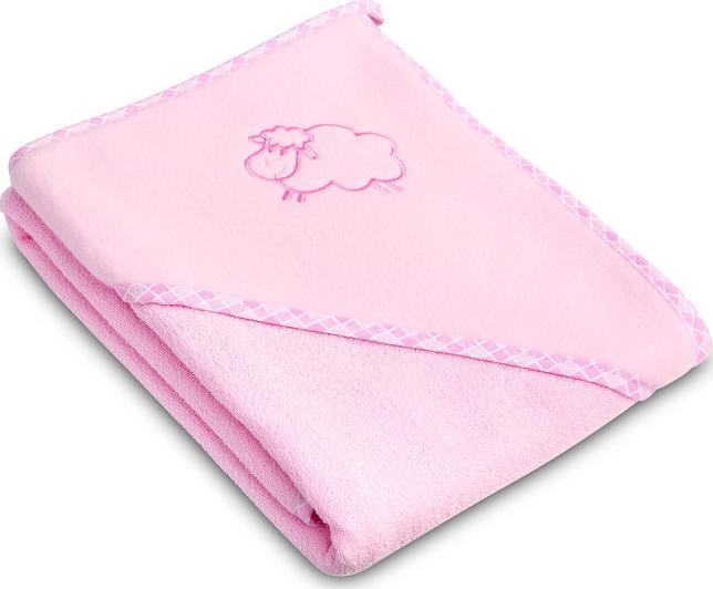 Sensillo OKRYCIE KĄPIELOWE OWIECZKA 80X80 RÓŻOWE