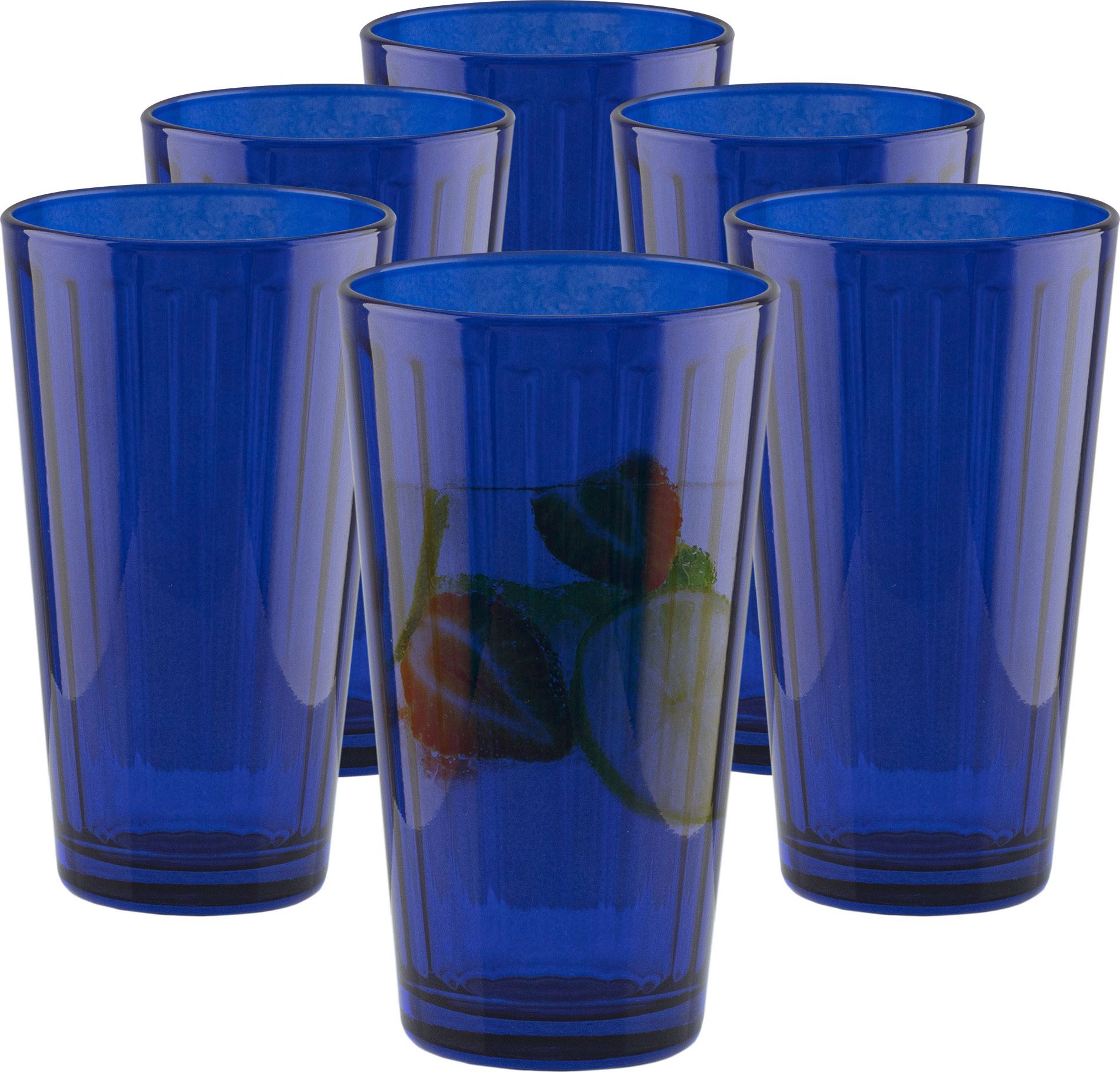 Trend Glass Szklanki do napojów niebieskie Colette 4x410 ml