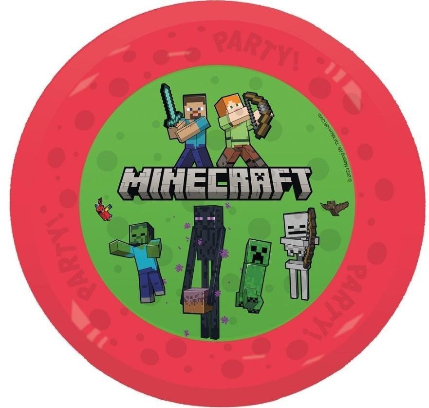 Party Deco Minecraft plastikowy talerze