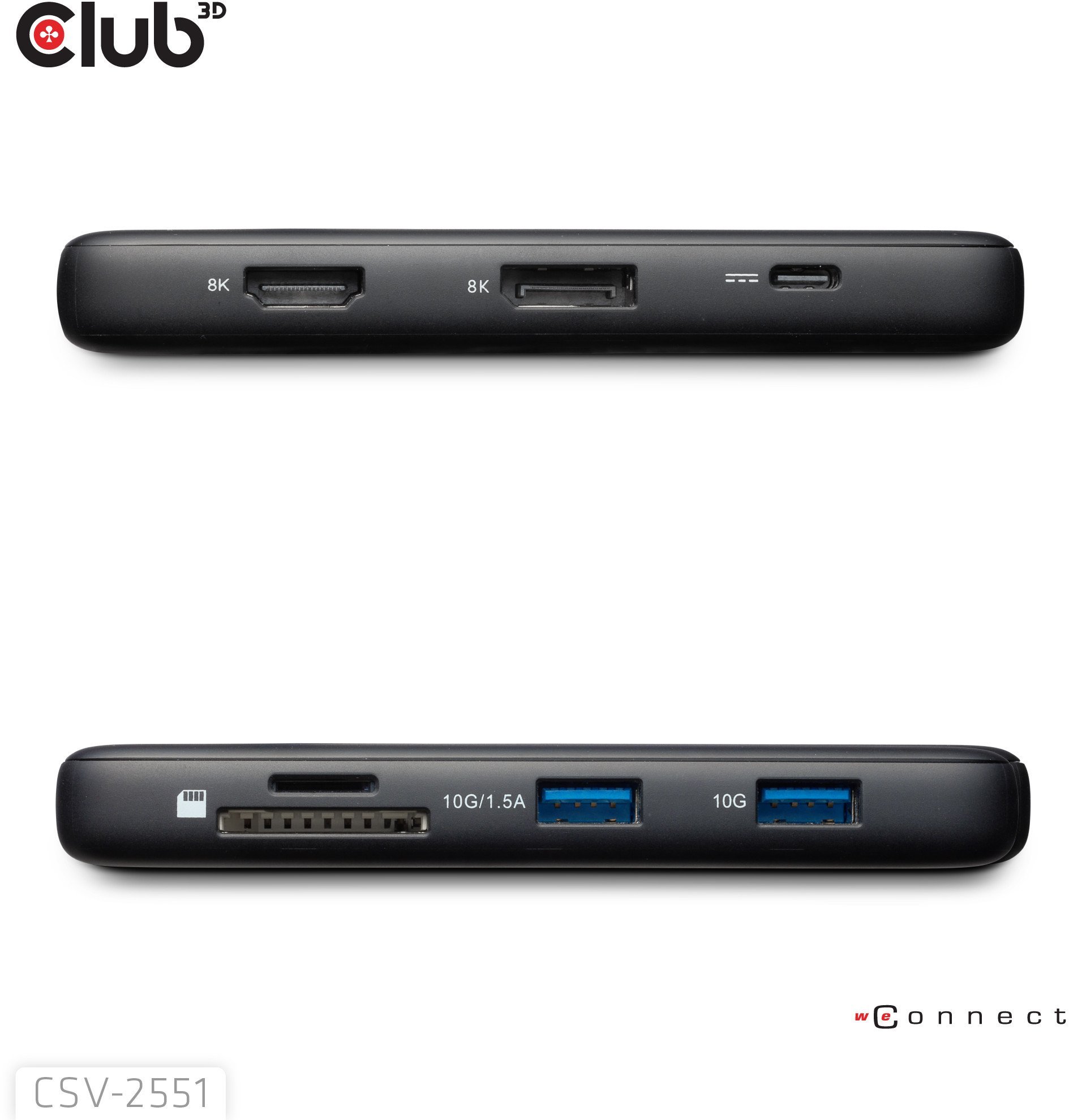 CLUB3D CSV-2551 huby i koncentratory USB Type-C