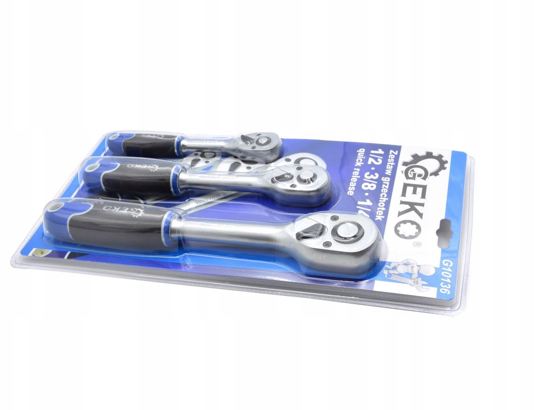 Zestaw grzechotek 1/2 3/8 1/4 quick release (10)