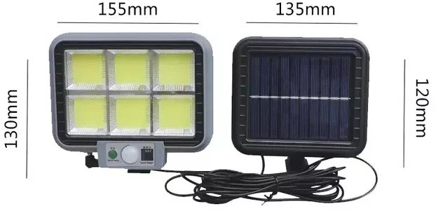 Halogen solarny 30w pilot, czujnik ruchu i zmierzchu 8cob