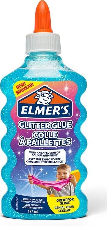 Elmers Elmers klej brokatowy, niebieski, zmywalny i przyjazny dzieciom, 177ml, 2077252
