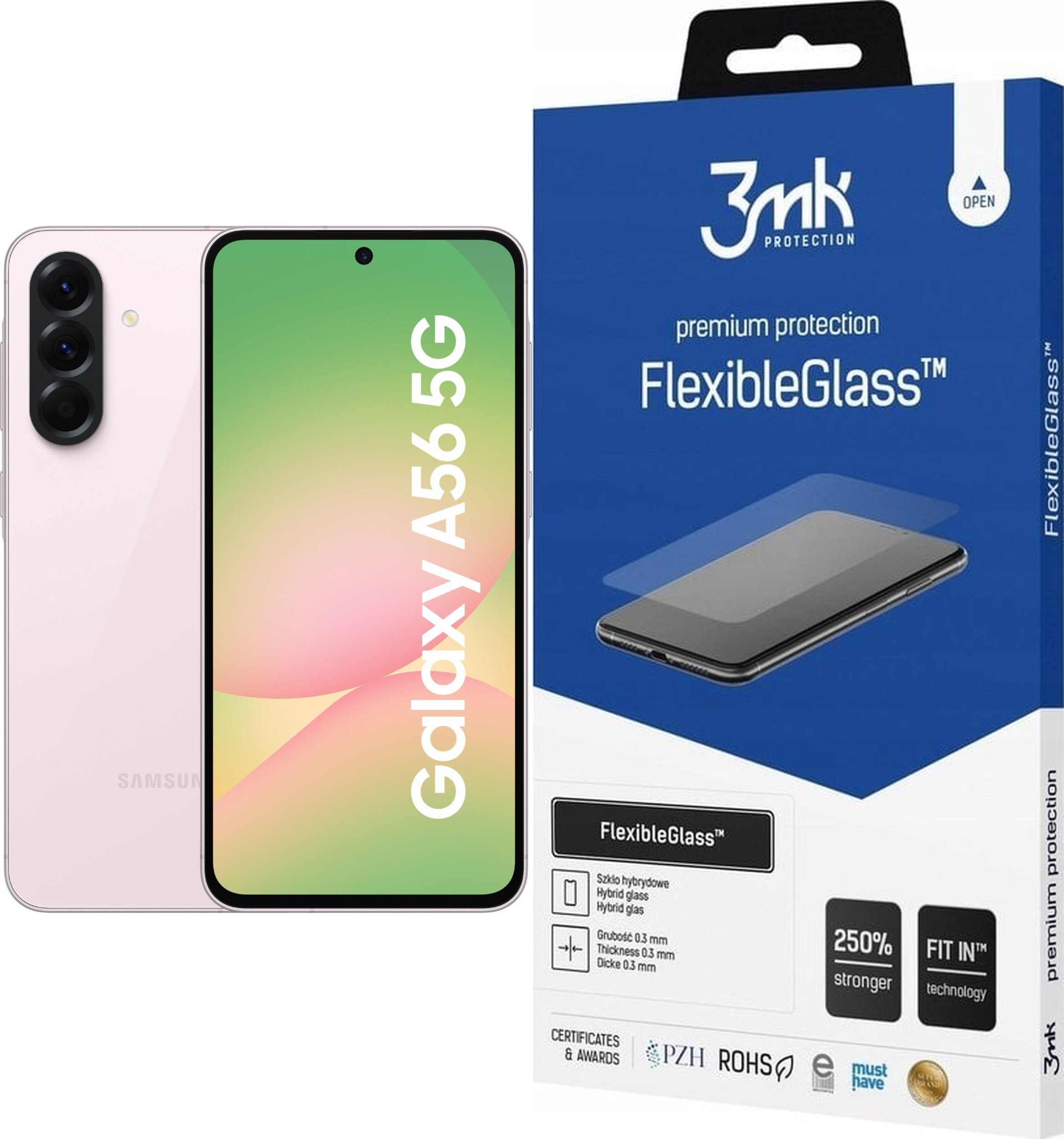 Smartfon Samsung Galaxy A56 5G 8/256GB Różowy (SM-A566BLICEUE) + FlexibleGlass