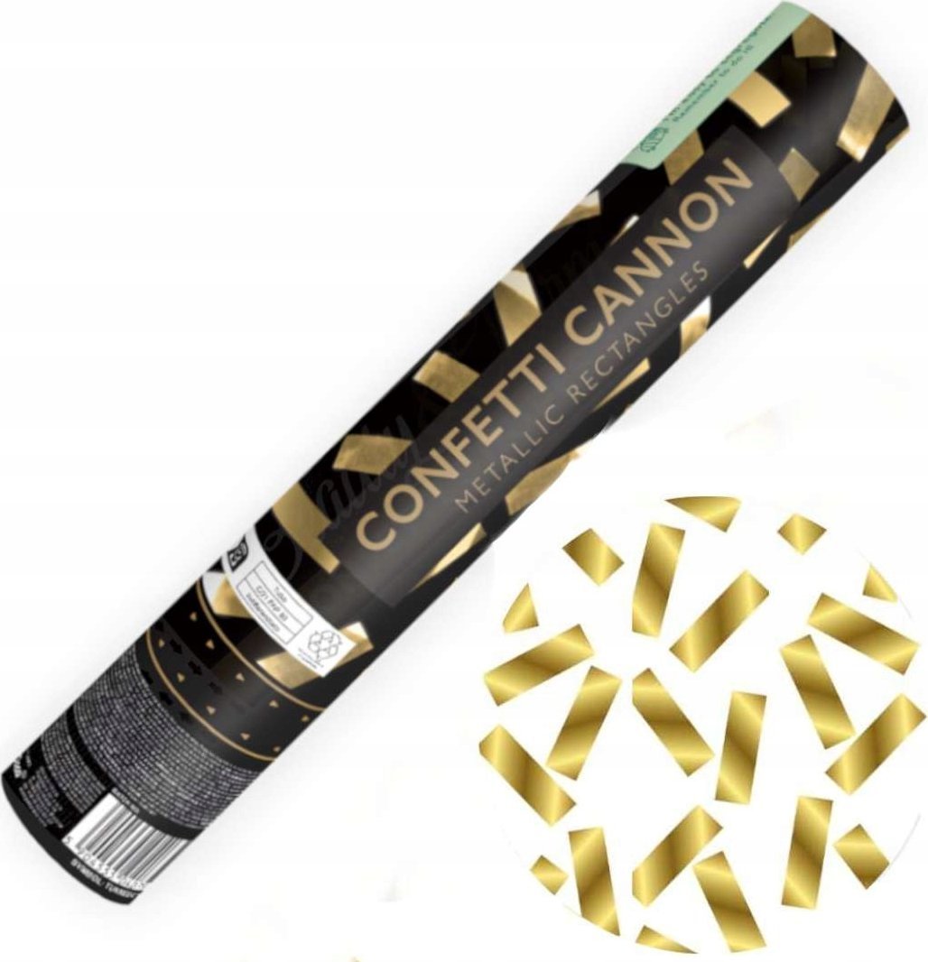 Party Deco Tuba z prostok±tami złota 28cm