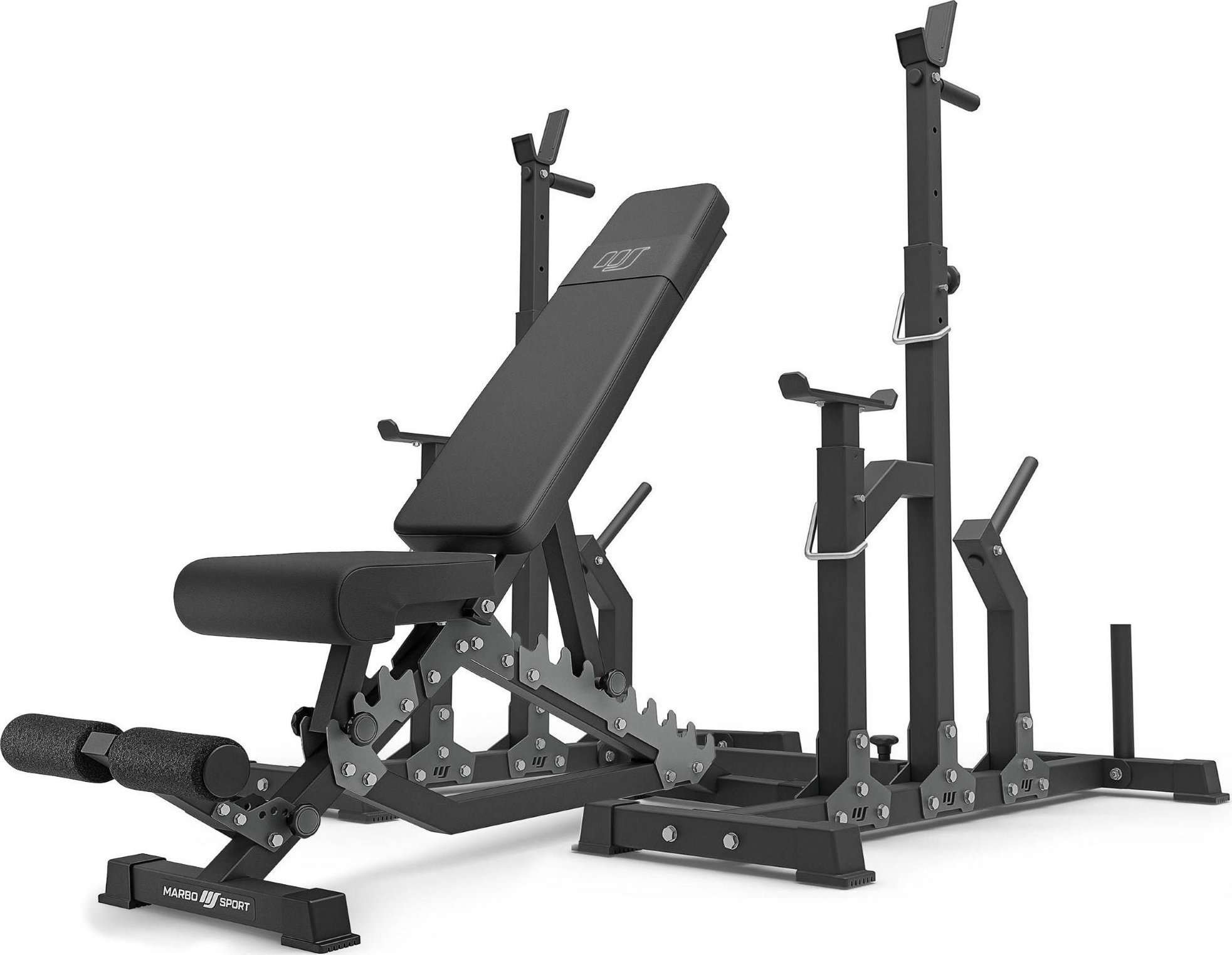 Zestaw MS2_2.0 | Ławka dwustronna + stojaki regulowane - Marbo Sport