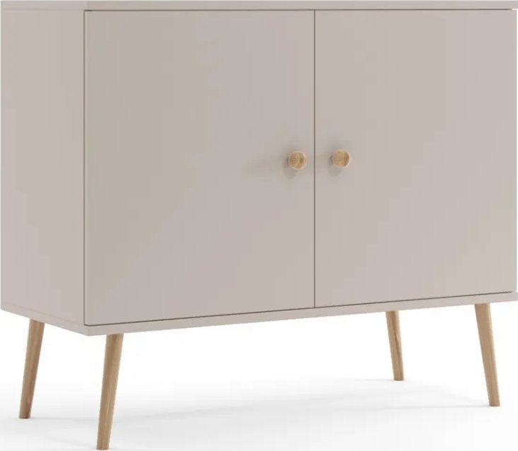 Komoda LEBEL z drzwiczkami 100cm kaszmirowa MELIMEBLE