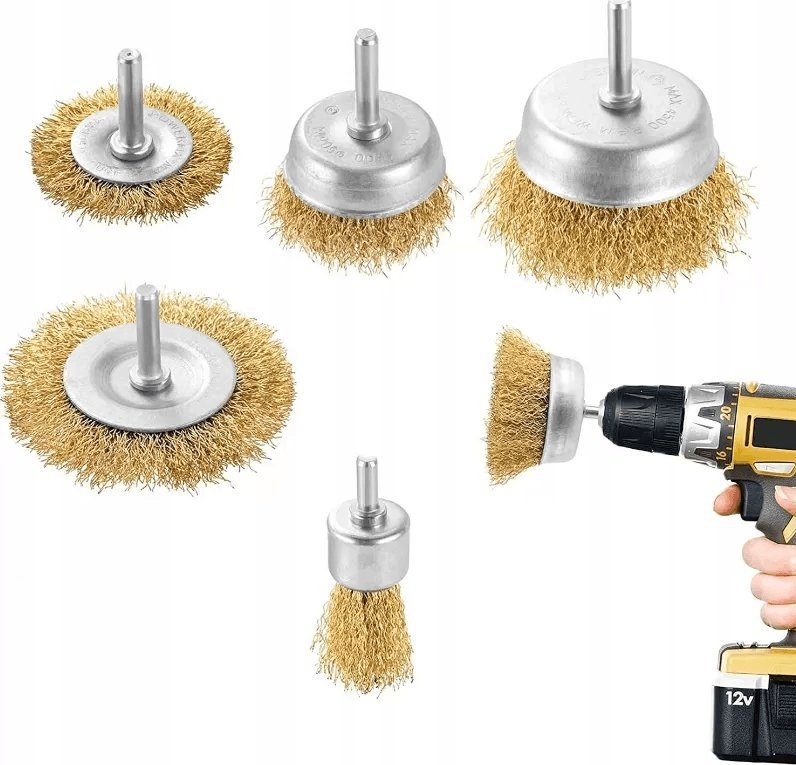 Hurt-net SZCZOTKI DRUCIANE DO WIERTARKI WKRĘTARKI 5 SZT MOC XJ3726