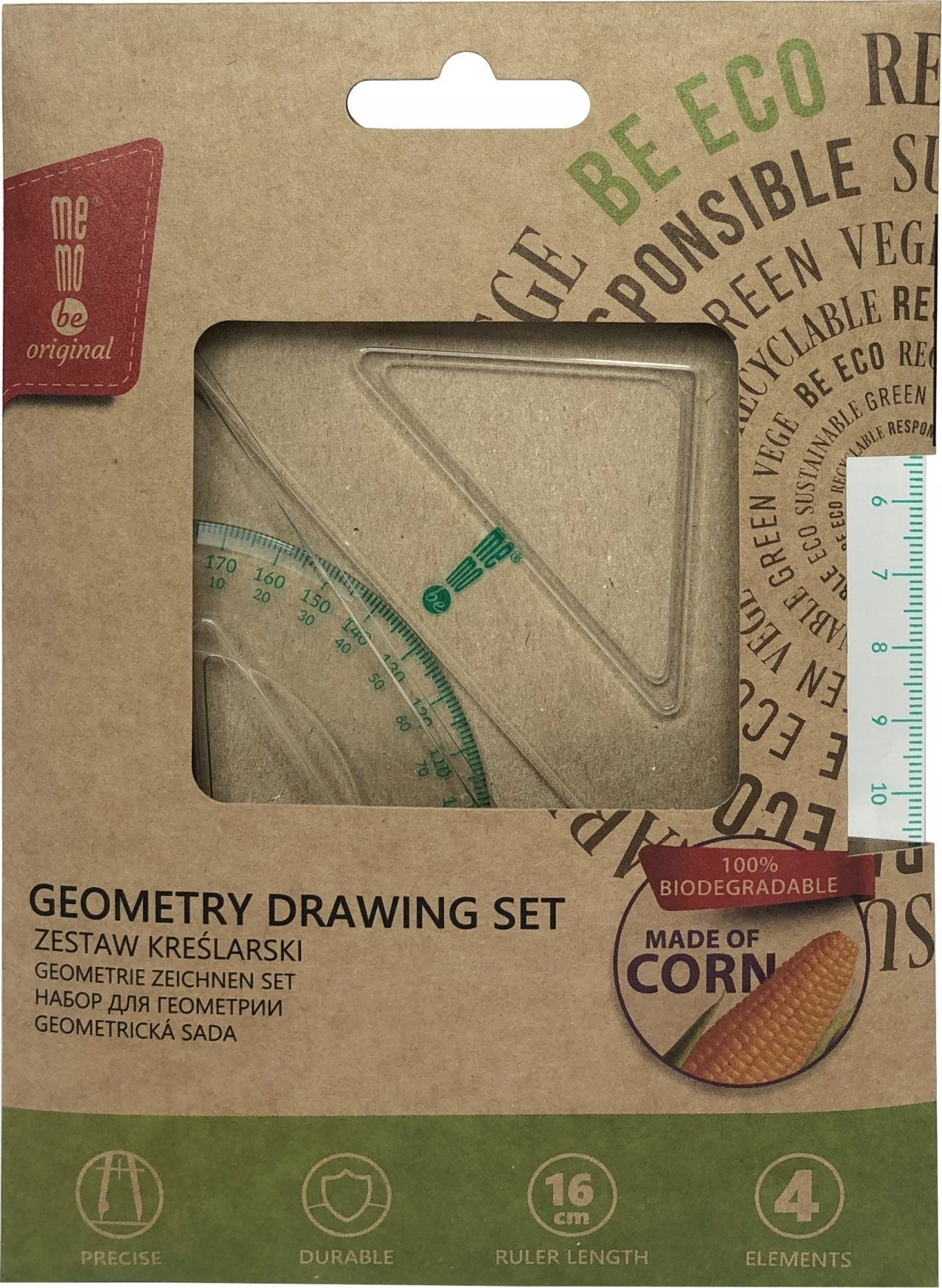MemoBe Zestaw kre¶larski ECO z linijk± 16cm MemoBe