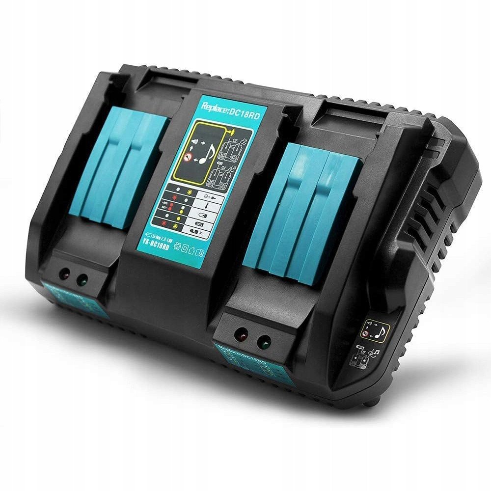 PODWÓJNA ŁADOWARKA DO AKUMULATORÓW MAKITA 18V ZAMIENNIK DC18RD 2XPORT