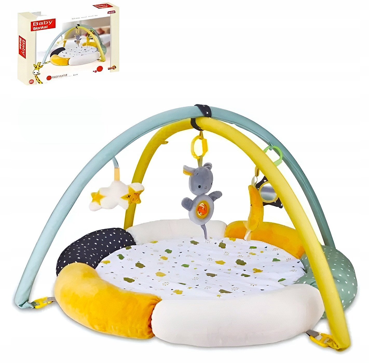 Mata edukacyjna dla dzieci Å¼Ã³Åto - niebieska