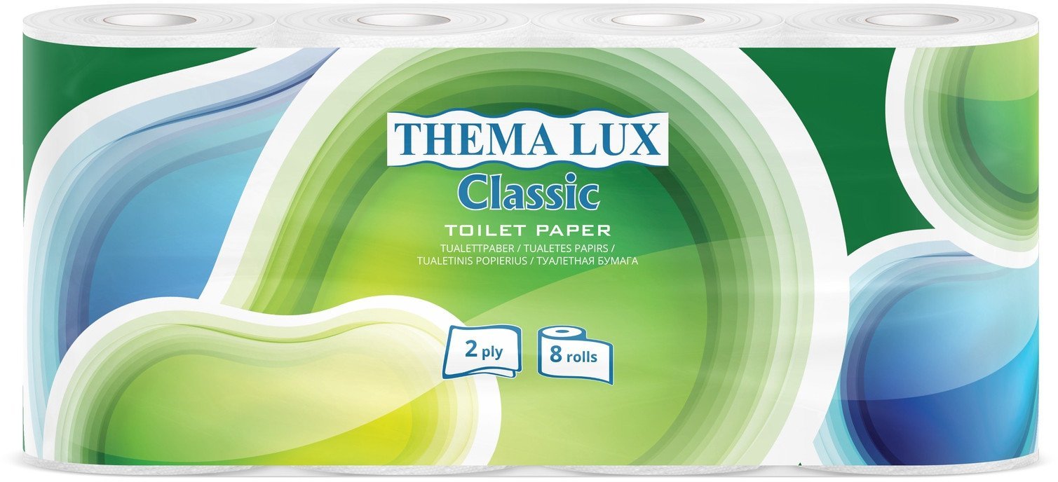 TOILET PAPER THEMA LUX8PCS 2LAYERS