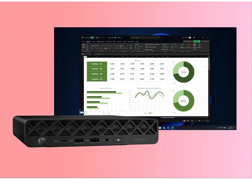 HP ProDesk 4 Mini G1i AI Intel Core Ultra 5 235T 16 GB DDR5-SDRAM 512 GB SSD Windows 11 Pro Mini PC AI PC Czarny