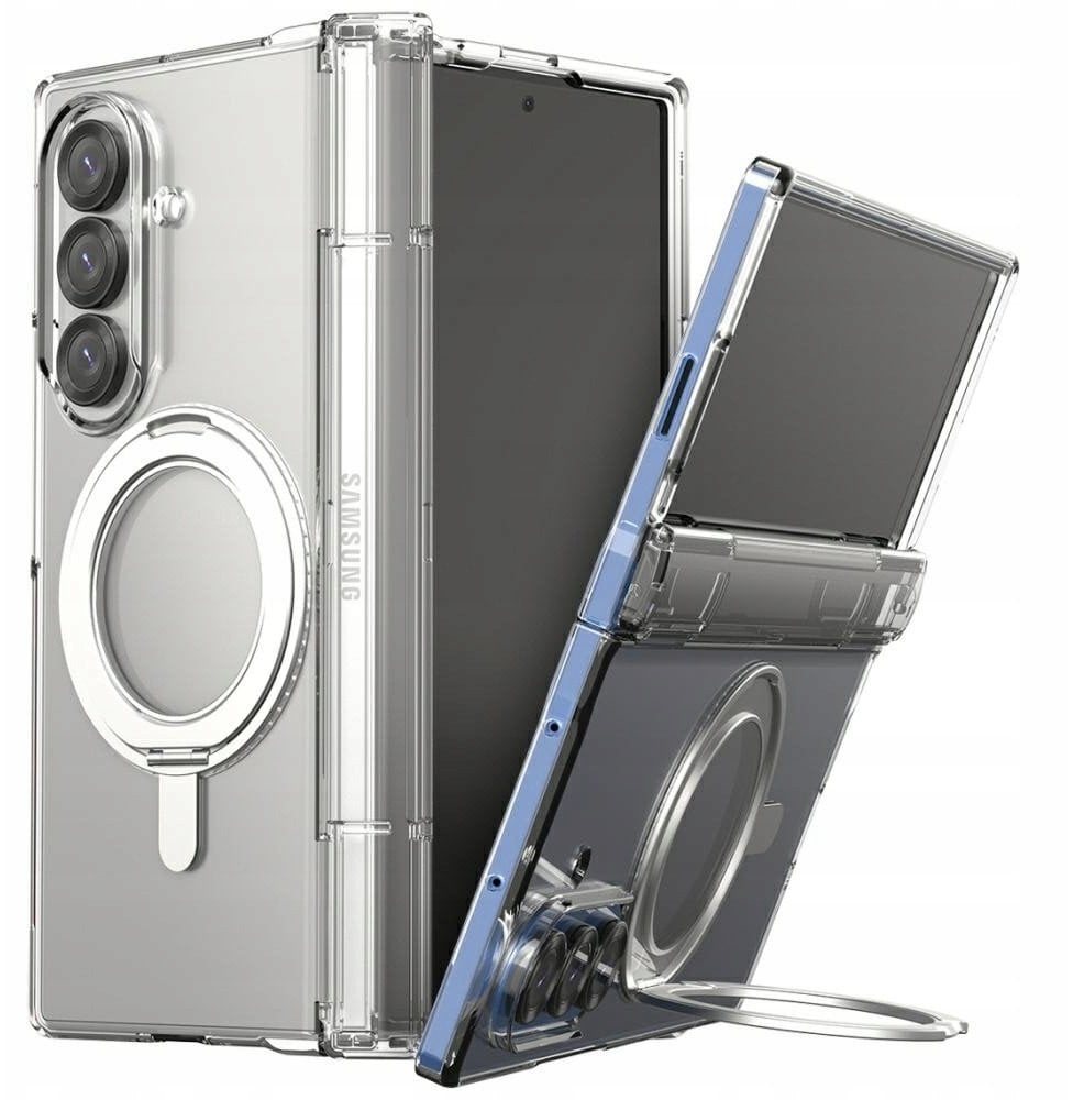 Araree Nukin 360 S MagSafe Qi2 Kickstand case for Samsung Galaxy Z Fold7 transparent