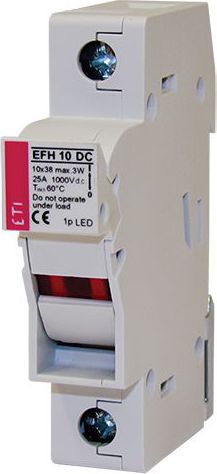 Eti-Polam Rozłącznik bezpiecznikowy cylindryczny 1P 25A 1000V DC 10x38mm EFH 10 DC (002540201)