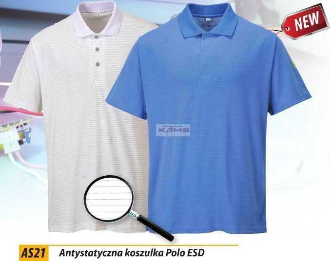 Portwest AS21 Antystatyczna koszulka polo ESD - niebieski hamilton XXL