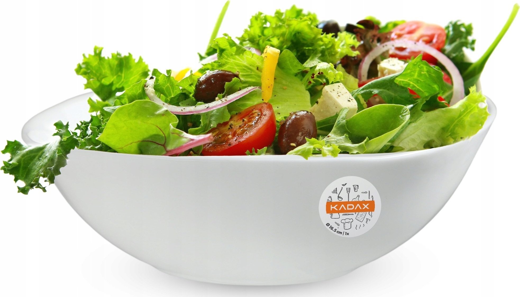 Kadax KADAX Salaterka Miska Szklana 16cm Przekąski Biała