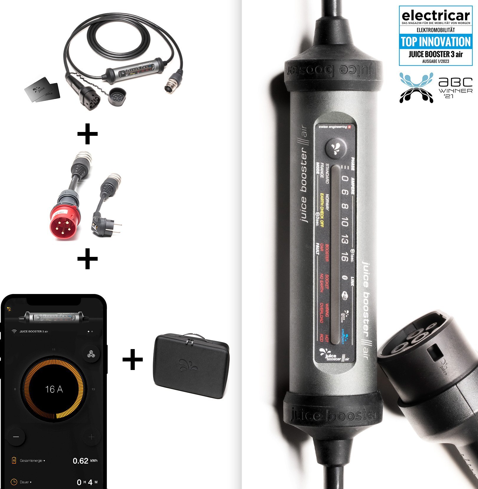 Ładowarka Juice Booster 3 air EU Basic Set 1.4 – 11 kW, 3,1 m cable (EL-JB3AE2)