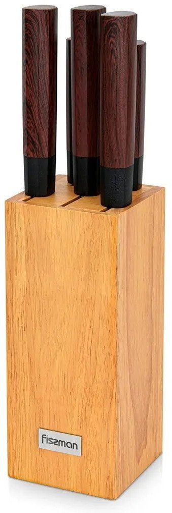 Zestaw Noży Fissman Solveig 6 Szt. w Bloku, uniwersalny Zestaw