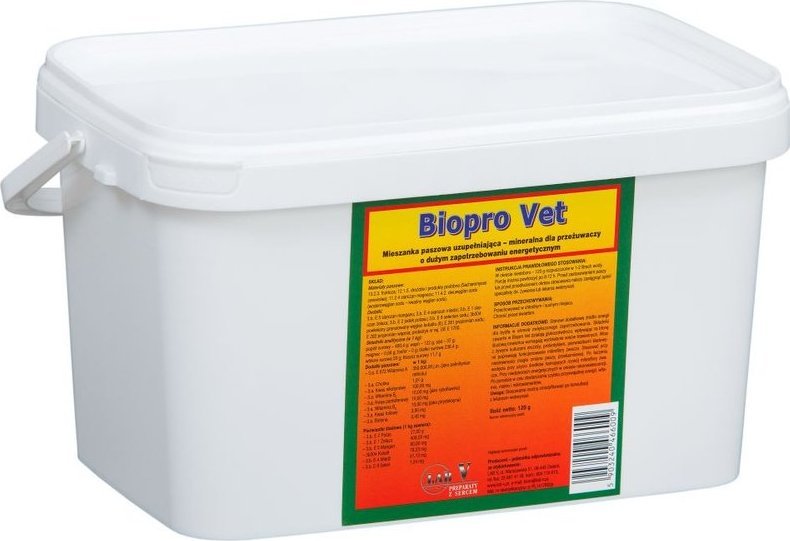 LAB V LAB-V Biopro Vet - Mieszanka Paszowa Uzupełniająca Mineralna Dla Przeżuwaczy O Dużym Zapotrzebowaniu Energetycznym 1,2kg