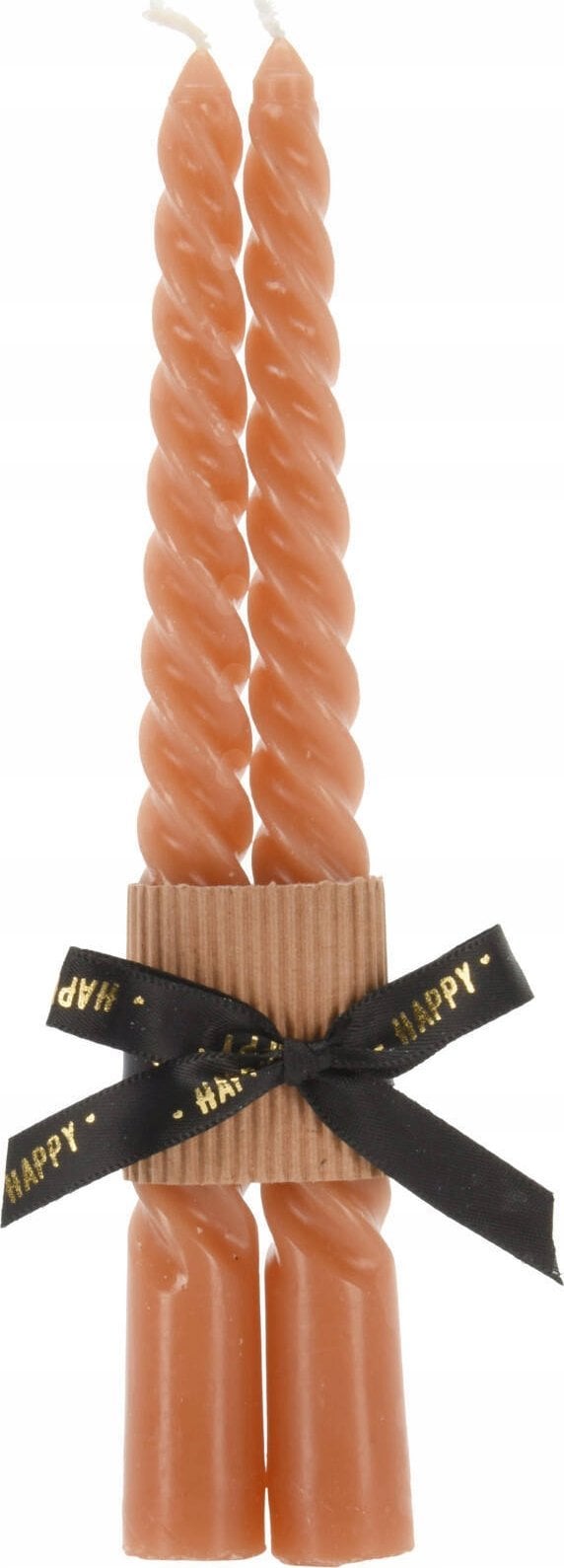 Home Styling Collection Zestaw dwóch świec obiadowych, Twisted, 20 cm