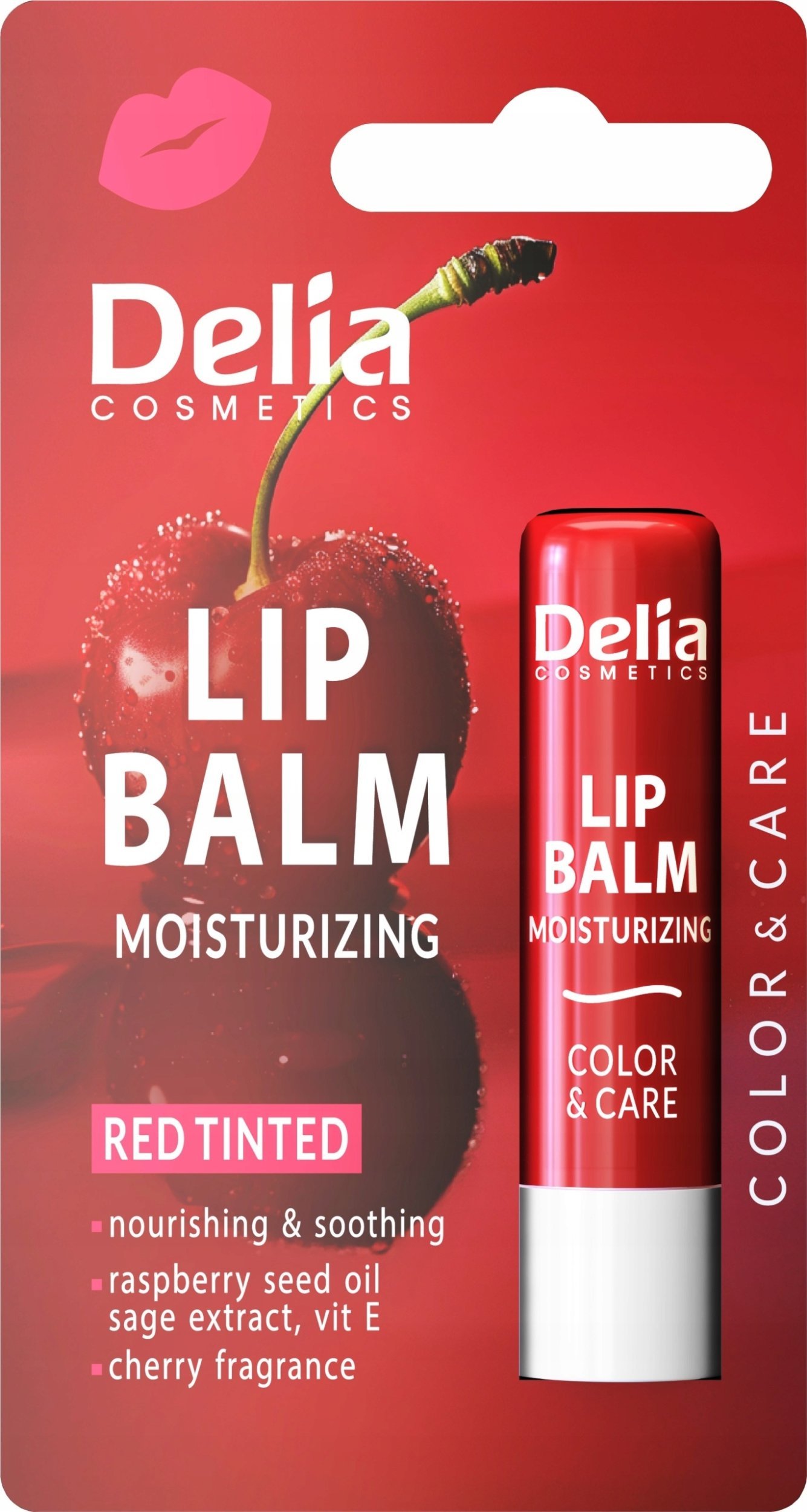 DELIA Lip Balm SPF 30 Pomadka do ust ochronna Wiśnia 4.8g