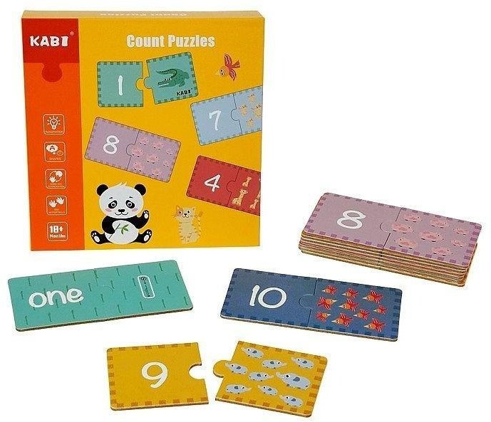 Układanka matematyczna - puzzle j.ang.