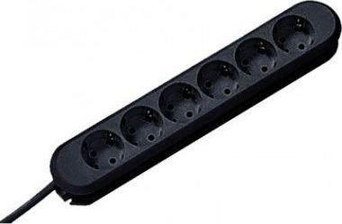Listwa zasilająca Bachmann 6x 6 gniazd 1.5 m czarna