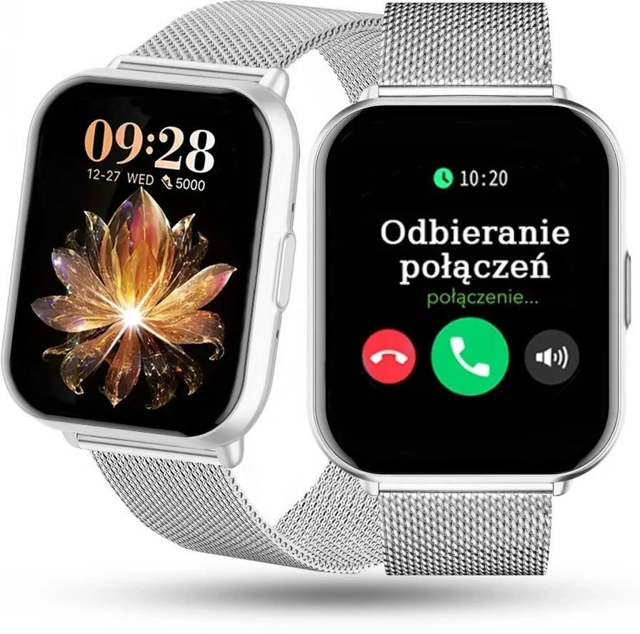 Smartwatch Rubicon Zegarek Damski SMARTWATCH silver/silver mesh