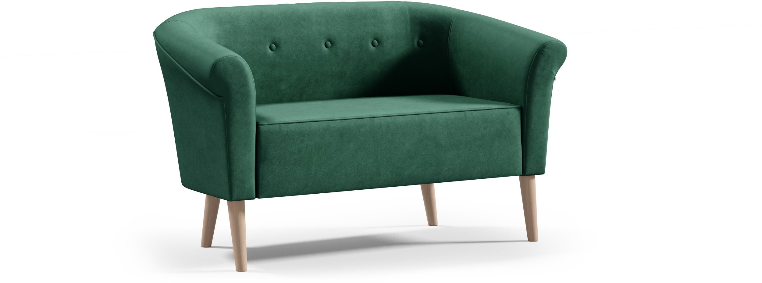 Sofa ESPERO styl skandynawski welur z guzikami monolith 37