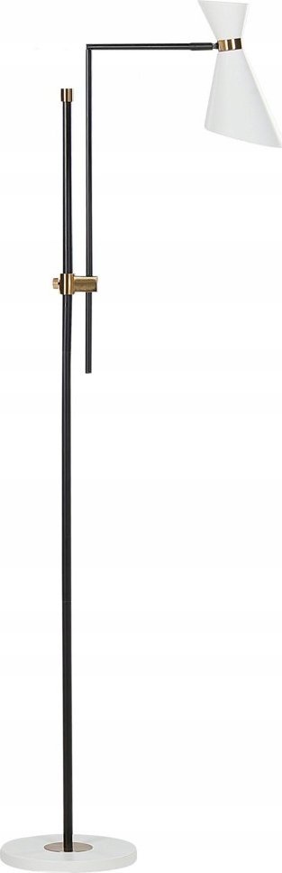 Lampa podłogowa Beliani Lampa podłogowa metalowa biała MELAWI