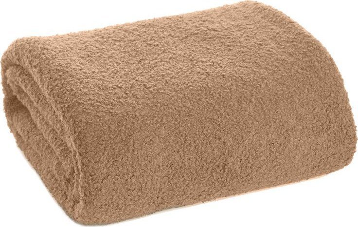 Eurofirany Miękki koc barankowy BUKLA 150X200 beżowy