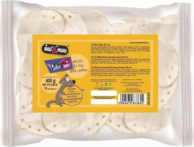 Hau&Miau BUT BIAŁY DUŻY, 20cm, 10szt/op, 10 op/karton