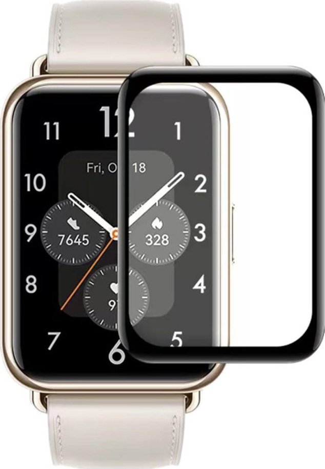 Braders Szkło Ochronne Hybrydowe z Ramką do Huawei Watch Fit 2