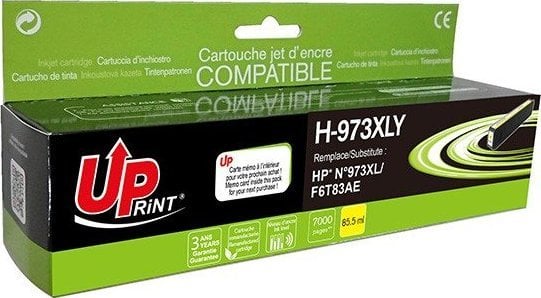 Tusz UPrint UPrint kompatybilny ink / tusz z F6T83AE, HP 973X, yellow, 7000s, 86ml, H-973XLY, dla HP PageWide Pro 452, Pro 477