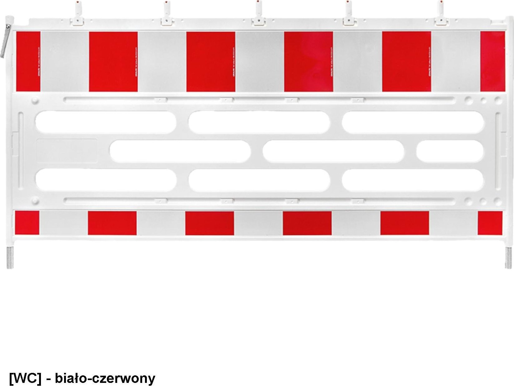 PL KWZ-BARRIER_U25 - lekki separator ruchu wykonany z wysokiej jakości tworzywa HDPE, można dociążyć go piaskiem lub - biały - wys.80 cm., szer. 110 c