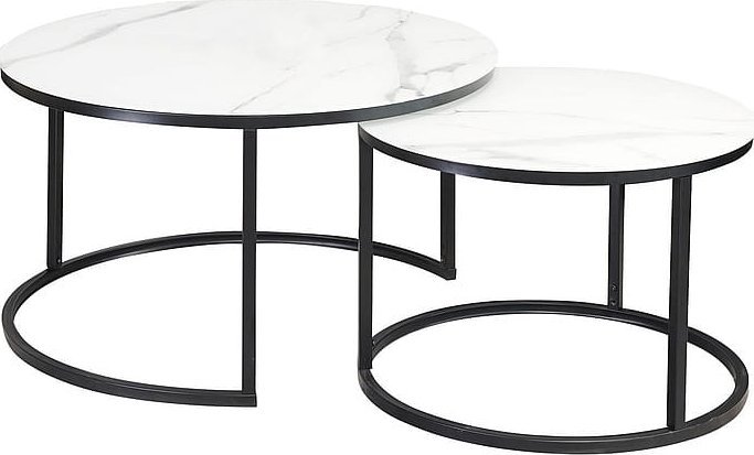 SIGNAL MEBLE Ława ATLANTA C biała matowa (zestaw)