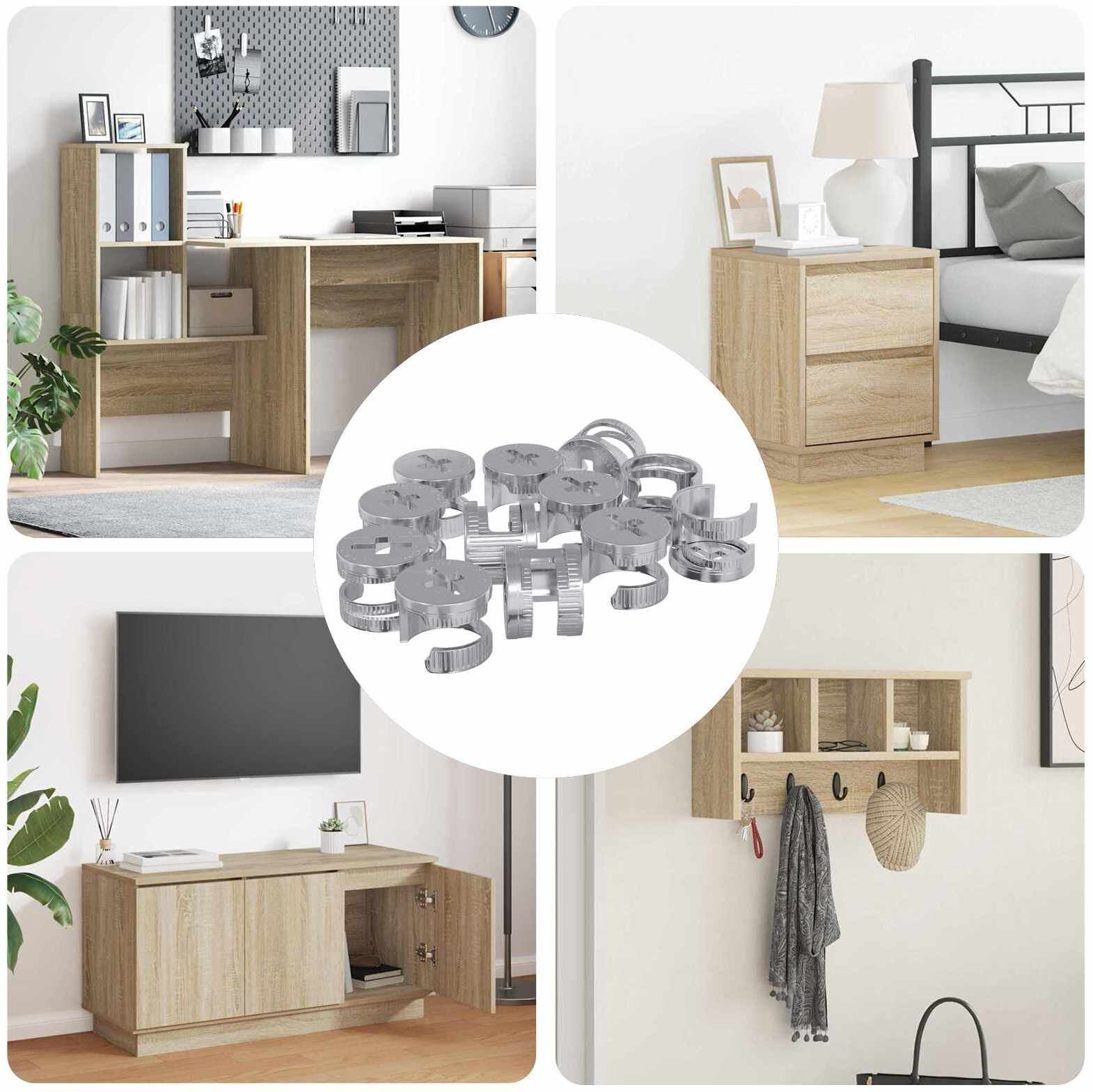 vidaXL Nakładki z zamkiem motylkowym 8372 pcs Srebrny Stal