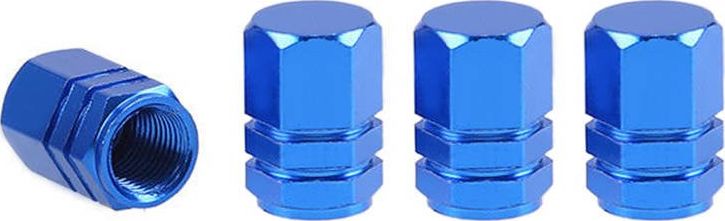 Automax Aluminiowe nakrętki na wentyle - niebieskie uniwersalny