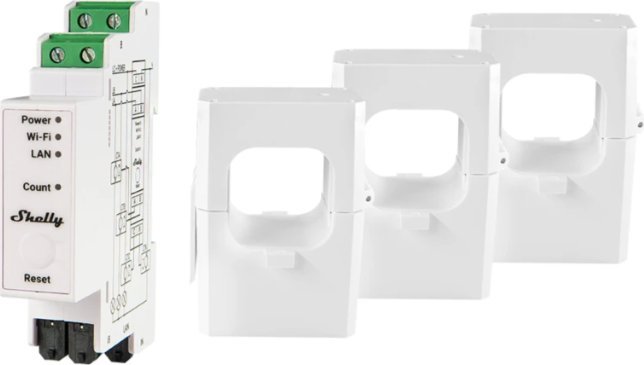 Shelly 2-kierunkowy miernik zużycia energii elektrycznej Shelly PRO 3EM 400A WIFI