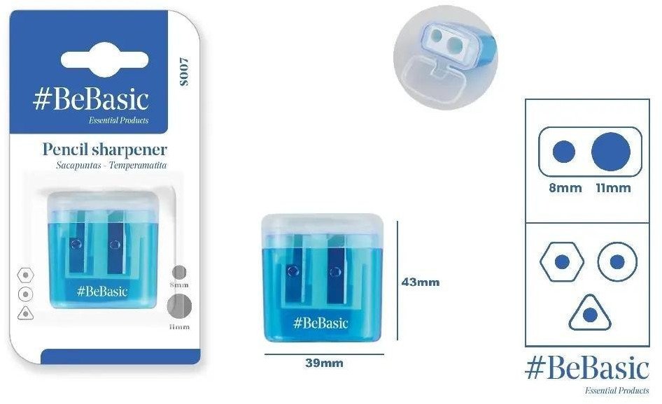 Temperówka podwójna z pojemnikiem