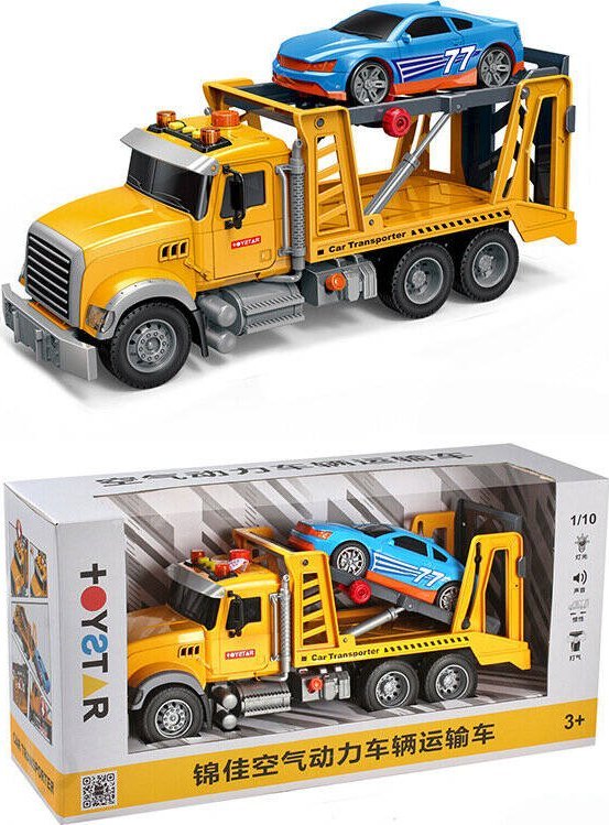 LeanToys Laweta Pomoc Drogowa Auto 2w1 Regulowana Światła Dźwięki